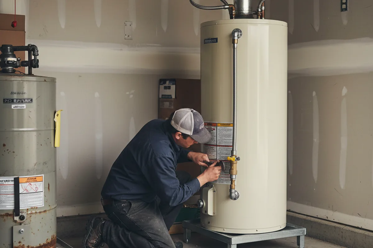 Water heater and shutoff valve replacement in Mar Lin